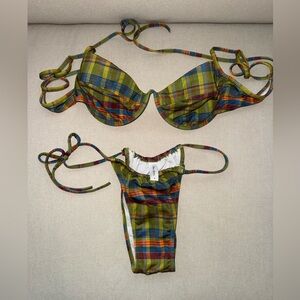 Heavy Manners Plaid Print Bikini